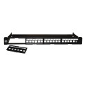 Techly Modular Patch Panel 24 Places UTP with Removable Modules 1 Unit Black