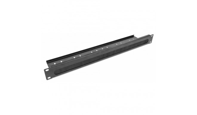 Intellinet 19" Cable Entry Panel with Cable Tray 2-Pack, with Brush, 1U, Black, 2pcs in a Box