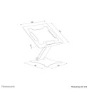 Neomounts DS20-740BL1 Laptop stand 11-15" - height adjustable - foldable - compact - universal