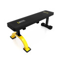 HMS Fitness L8012 Flat weight training bench Gym, Home Black, Yellow