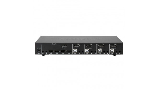 Techly IDATA DP-KVM4 KVM switch Rack mounting Black