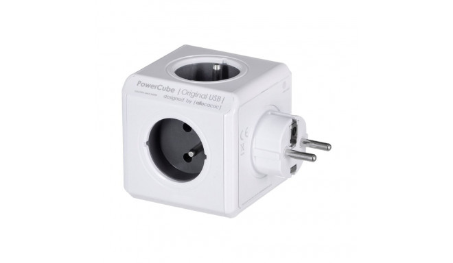 Allocacoc PowerCube Original USB Type E power extension 4 AC outlet(s) Indoor Grey