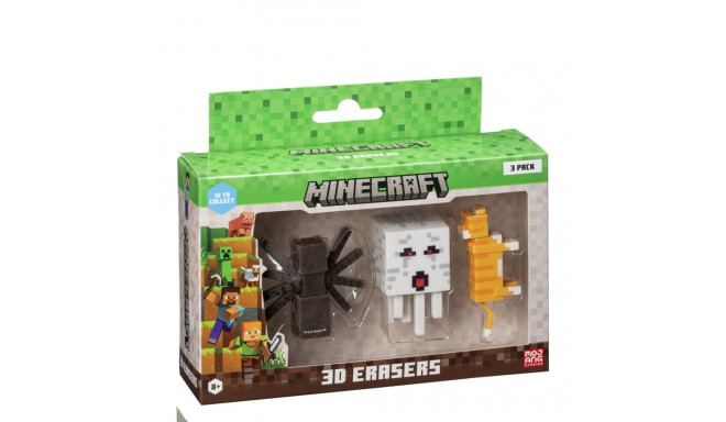 Minecraft 3D kustutuskummid - 3 tk, versioon A