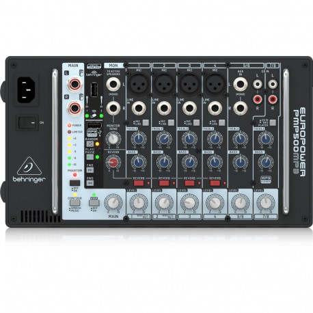 Behringer helimikser PMP500MP3 8 kanaliga, must