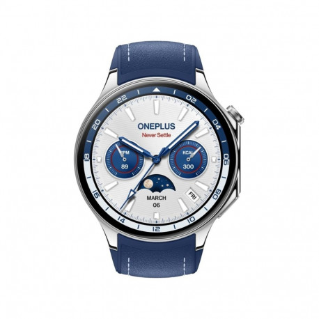 OnePlus Watch 2 3.63 cm (1.43") AMOLED Digital 466 x 466 pixels Touchscreen Nordic Blue Wi-Fi GPS (s