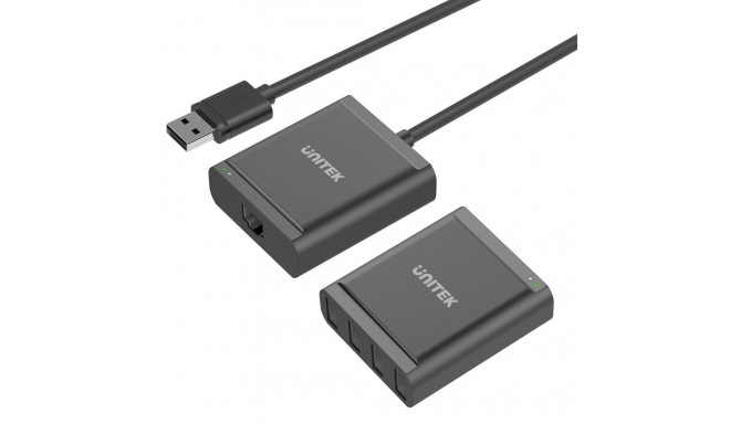 UNITEK Y-2516 liidesejaotur USB 2.0 480 Mbit/s Must