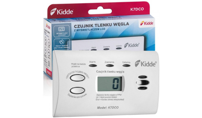 Carbon monoxide detector Kidde K7DCO with display White