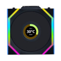 Lian Li UNI FAN SL juhtmevaba LCD ventilaator, ARGB, PWM - 120 mm, must