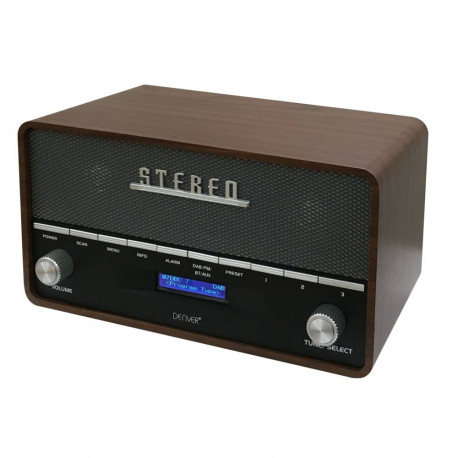 DAB+/FM raadio Denver DAB-36 puidust korpusega pruun