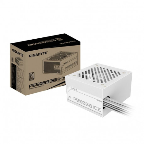GIGABYTE P550SS ICE toiteplokk - PCIe 5.0, 80 PLUS Silver, 120mm ventilaator, ATX 3.0 ühilduv, EU pi
