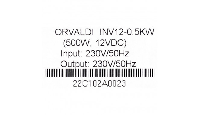 Orvaldi Inverter 12-500W Line-Interactive 0.5 kVA