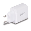 LINDY USB laadija tüüp A+C GaN laadija 65W, valge