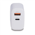 LINDY USB laadija tüüp A+C GaN laadija 65W, valge