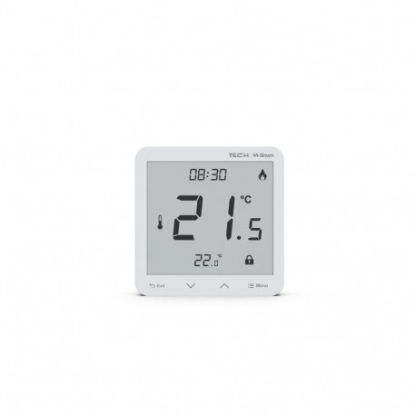 Wired Room Controller Sinum White R-S3 Tech Controllers