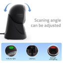 Qoltec Desktop Precision Reader 1D Barcode & QR Scanner | 2D