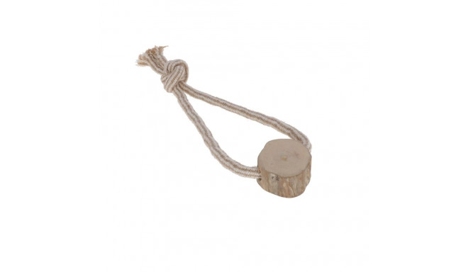 KERBL Dog Tug, Jute and Cotton Loop, Coffee Wood - Natural Toy - 45 cm