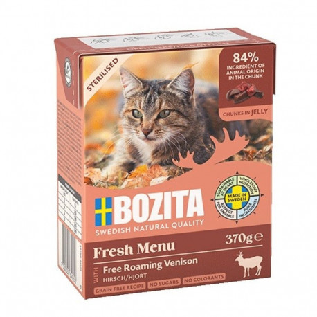 BOZITA Fresh Menu steriliseeritud hirveliha märg kassitoit 370g