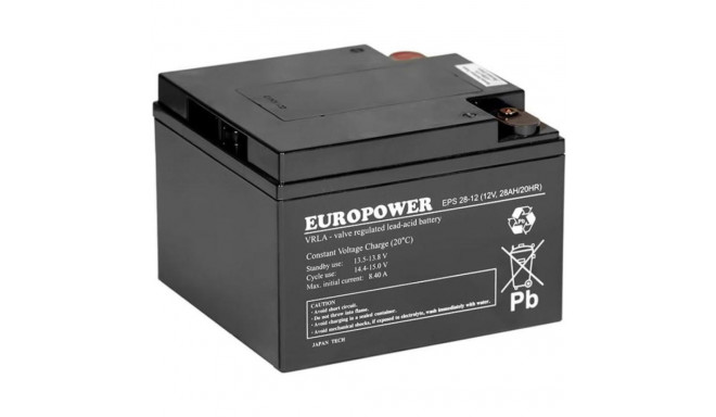 Akumulator AGM EUROPOWER serii EPS 12V 28Ah (Żywotność 8-12 lat)