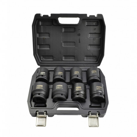 AWTOOLS ZESTAW NASADEK UDAROWYCH 3/4"  8cz./24-38mm KRÓTKIE BLACK LINE