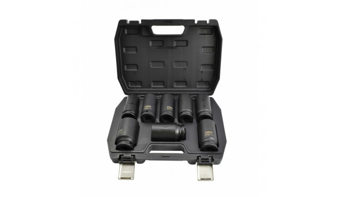 AWTOOLS ZESTAW NASADEK UDAROWYCH 3/4"  8cz./24-38mm/ DŁUGIE BLACK LINE