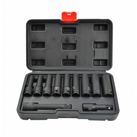 AWTOOLS löökpadrunite komplekt 1/2" 11-osaline 8–21mm pikad BLACK LINE
