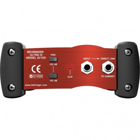 Behringer DI-boks GI100, must, punane