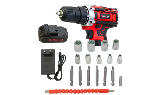 VERTEX SCREWDRIVER 21V /2x1,5Ah CASE