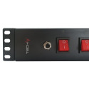 Rack-riba 19 1.5U, 8x UNEL pistik taga, 8x lüliti ees