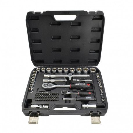 AWTOOLS mutrivõtmekomplekt 72 osa 1/2" / 1/4", Black Line