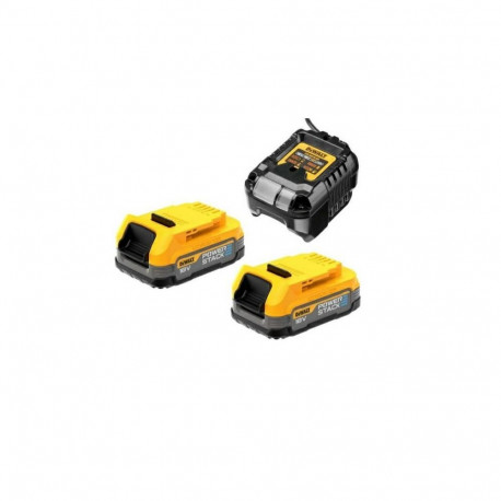 DEWALT 18V 1,7Ah POWERSTACK aku 2 tk + DCB1102 laadija