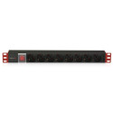 Rack Power Strip 1U 8x Schuko/UNEL, cable C20 3m, 16A