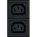 Gembird Power Distribution Unit PDU 10pcs C13 Sockets 1U 16A C19 Plug 2m Cable