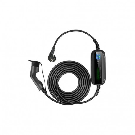 Extralink kaasaskantav elektriauto laadija BS-PCD030 16A 3.6kW Schuko 1 faas, 5.5m, LCD ekraan, IP67