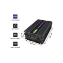 Qoltec Monolith 6000 MS Wave pingemuundur | 12V to 230V | 3000/6000W | USB