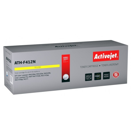 Activejet toonerkassett ATH-F412N sobib asendama HP 410A CF412A ja Canon CRG 046 Y 1247C002 Supreme 