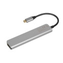 iBox IUH3SL4K sülearvuti dokk/pordilaiend USB 3.2 Gen 1 (3.1 Gen 1) Type-C Power Delivery 100W hõbed
