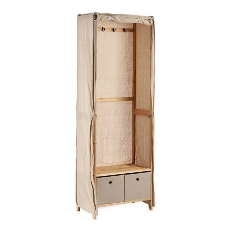 Coat rack Kipit MH18002 MH18002 Beige Wood Cloth 31,5 x 58 x 168 cm 58 x 168 x 31,5 cm