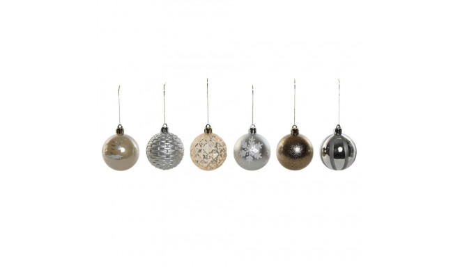 Christmas Baubles Home ESPRIT Champagne Silver Polyethylene 16 x 16 x 31,5 cm (30 Pieces)
