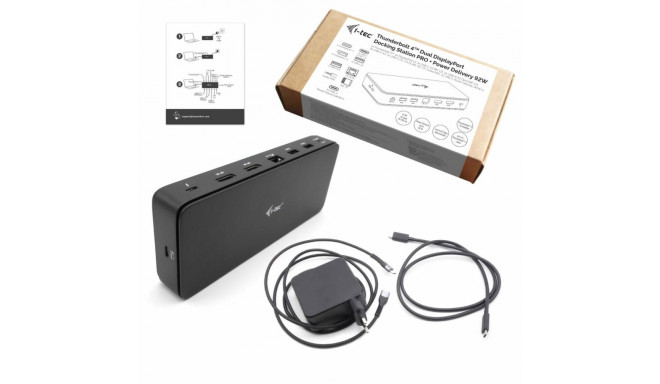 USB Hub i-Tec TB4DUALDPDOCKPDPRO Black