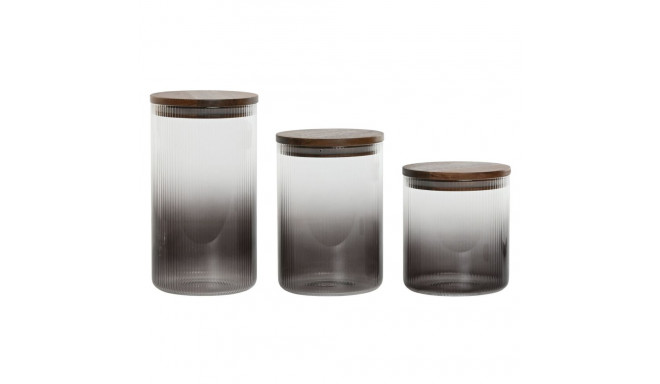 3 toru Home ESPRIT Hall Naturaalne Akaatsia Borosilikaatklaas 900 ml 1,5 L 1,2 L 3 Tükid, osad