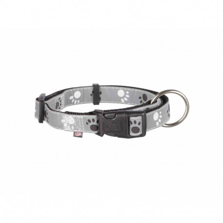 Dog collar Trixie Silver Reflect Black Grey M/L 35-55 cm