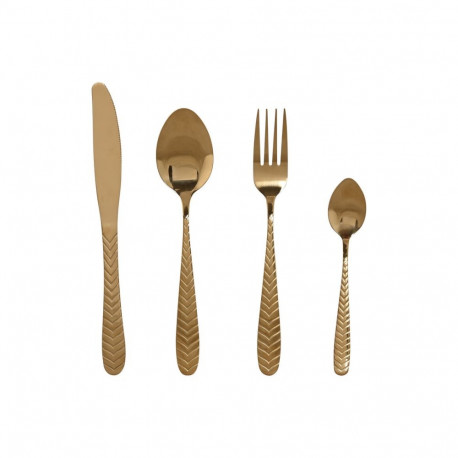 Galda piederumi Home ESPRIT Bronza Nerūsējošais tērauds 2 x 0,4 x 22,5 cm 16 Daudzums