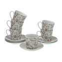 6 krūžu ar šķīvi komplekts Versa Caprice Porcelāns