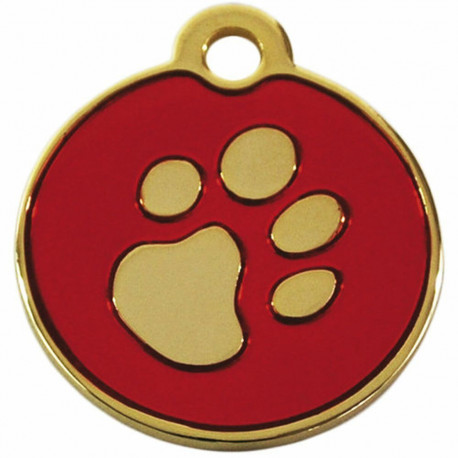 Identification plate for collar Imarc Circle Red Golden