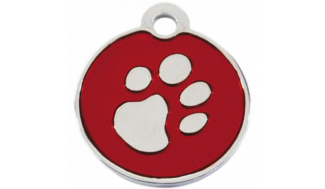 Identification plate for collar Imarc Circle Red Silver