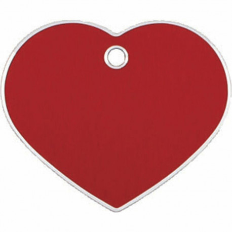 Identification plate for collar Imarc Heart Red