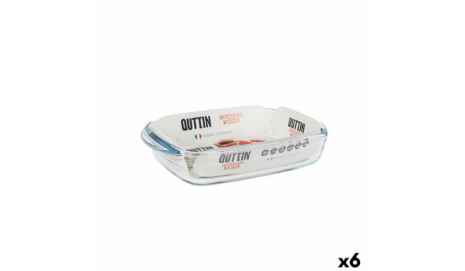 Oven Dish Quttin   Glass Rectangular 950 ml 22,8 x 14,9 x 4,5 cm (6 Units)