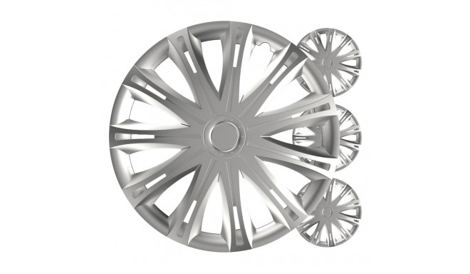 Kołpaki samochodowe 4szt. komplet spark srebrne 14" cali color box