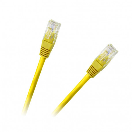 Patchcord kabel UTP 8c wtyk-wtyk 1.5m CCA żółty
