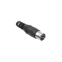 Gniazdo antenowe TV na kabel długie czarne Cabletech (50 tk.)